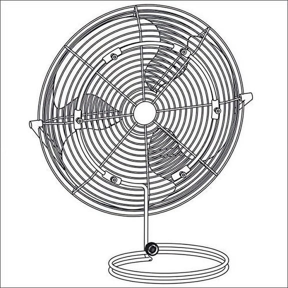 Fan Misting System - Outdoor Cooling Fan Mister - Do It Yourself Misting System- Made in USA. 15 Inch diameter Beige