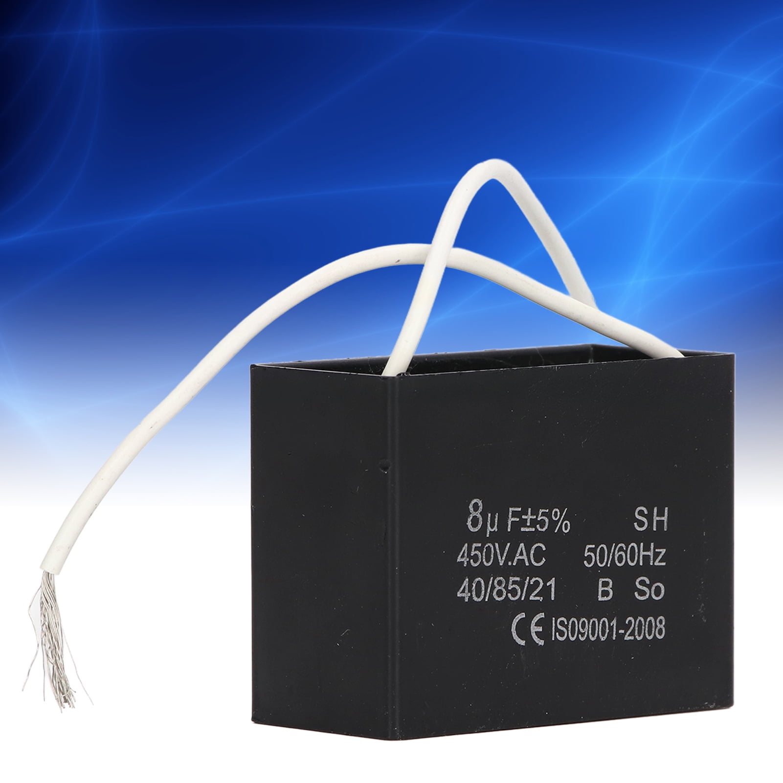 Fan Motor Start Capacitor, 8μF Practical Great Insulation Resistance