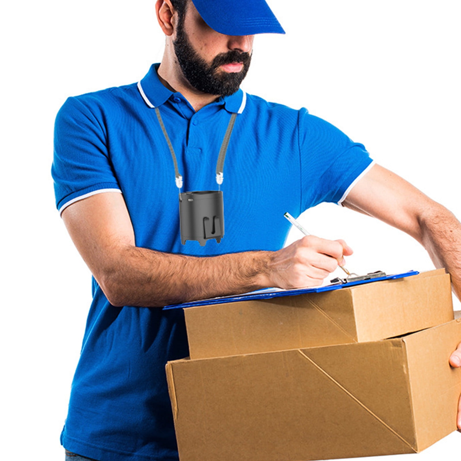 Fan Neck Mounted Fan Silent Waist Mounted Outdoor Sports Usb Fan Leaf