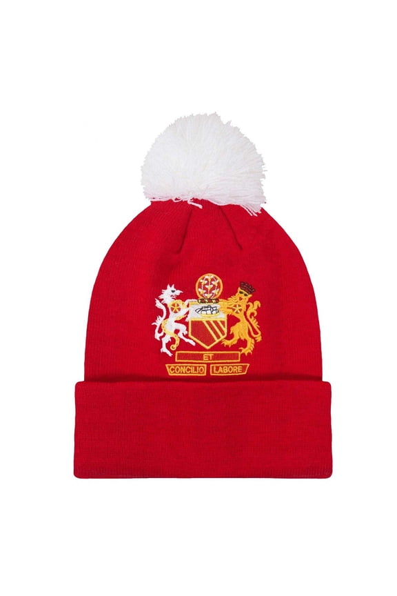 Manchester Crest Bobble Beanie