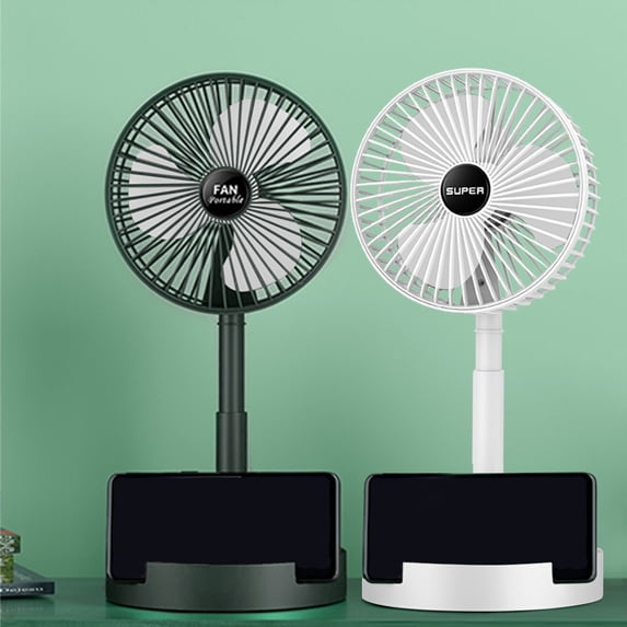 Fan Portable Mini Fan 3-Speed Control Compact Table Fan Strong Airflow Whisper-Quiet Desktop Oscillating Fan Ideal for Home/office Perfect for Study/work |plastic Green