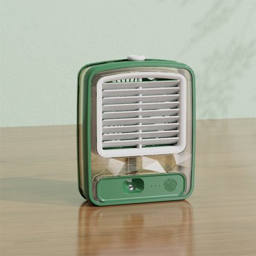 Kternay Handheld Misting Fan With Power Bank - Portable Fan For Outdoors, Desk & Travel, 4000mAh Battery, 3 Speeds, Green