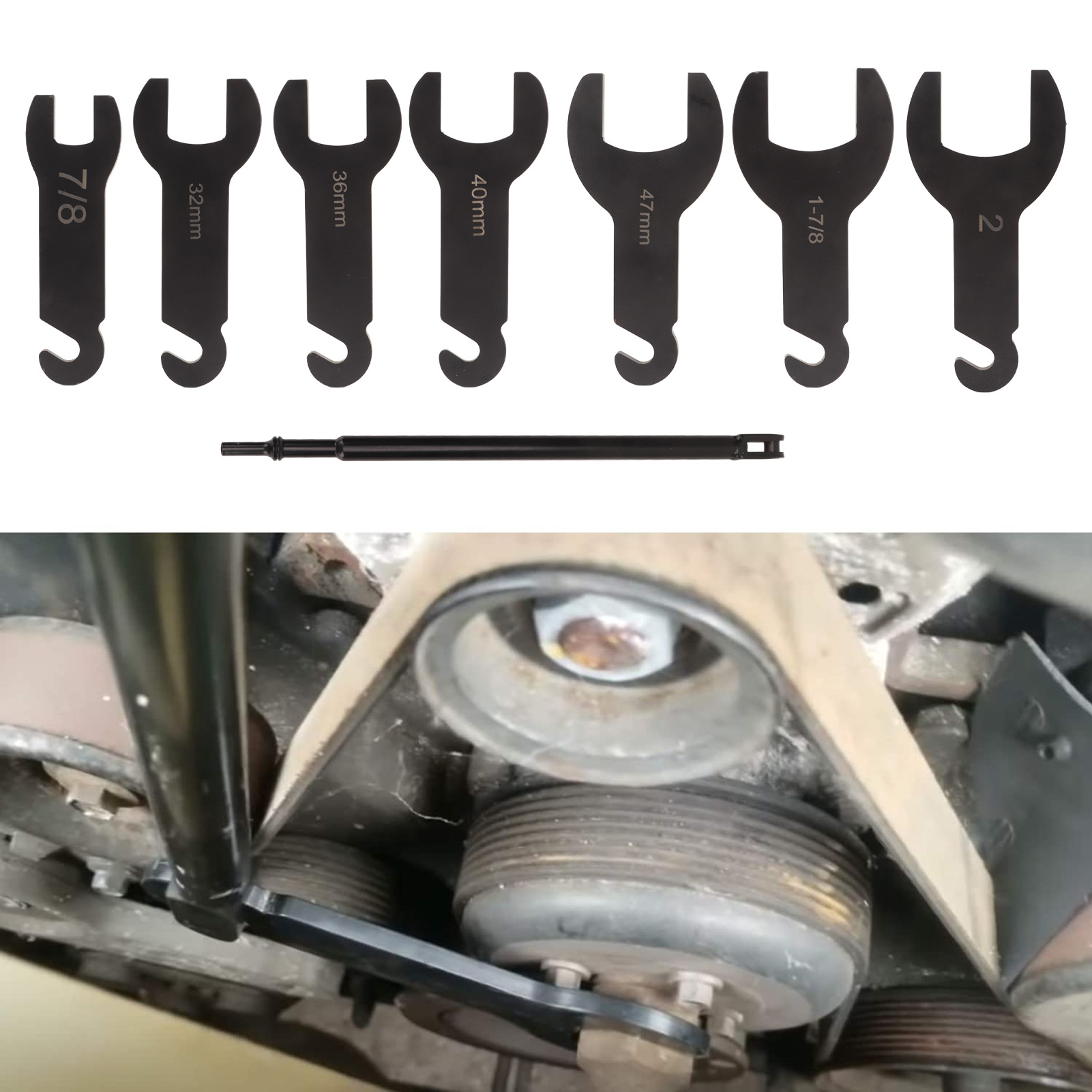 Fan Removal Tool, 43300 8Pcs Pneumatic Fan Wrench Set Steel For Pick Up