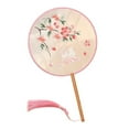 thumbnail image 1 of Fan Set Chinese Round Hand Fans with Tassel Hand Circular Fans Double Embroidery Hand Fans Translucent Round Fans Ancient Court Round Hand Fans Pink, 1 of 2