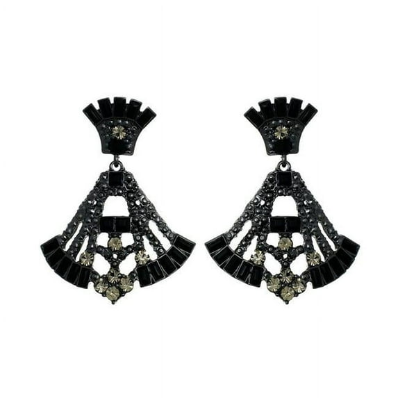 Fan Shape Earring, Black