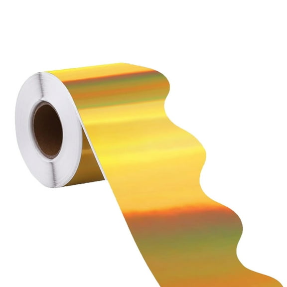 Fan Shaped Bulletin Board Borders Back-to-School Bulletin Board Stickers Decorations Gold Bulletin Border Trim