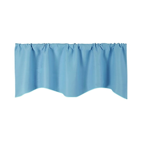 Fan Shaped Door Window Curtain for Kitchen Shading with Solid Color Design and Pocket Rod Style in 52 by 18 Inches