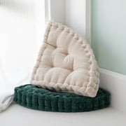 CHARRYARN by TexStead Corner Wedge Cushion For adults or pets, Floor Pillow, Gap Filler Between Bed and Wall for Sitting ，Living Room, Fireplace,Outdoor Seating 22"*22",Beige