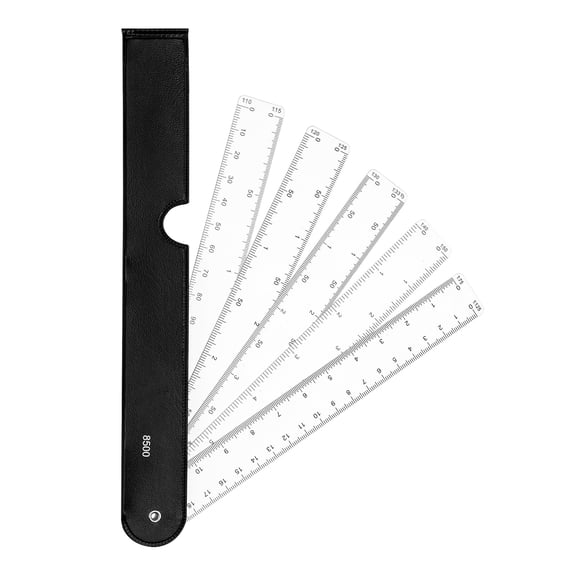Fan Shaped Metric Scale Ruler Folding Engineering Ruler Measurement Tool for Fashion Designing and Engineering Drawing