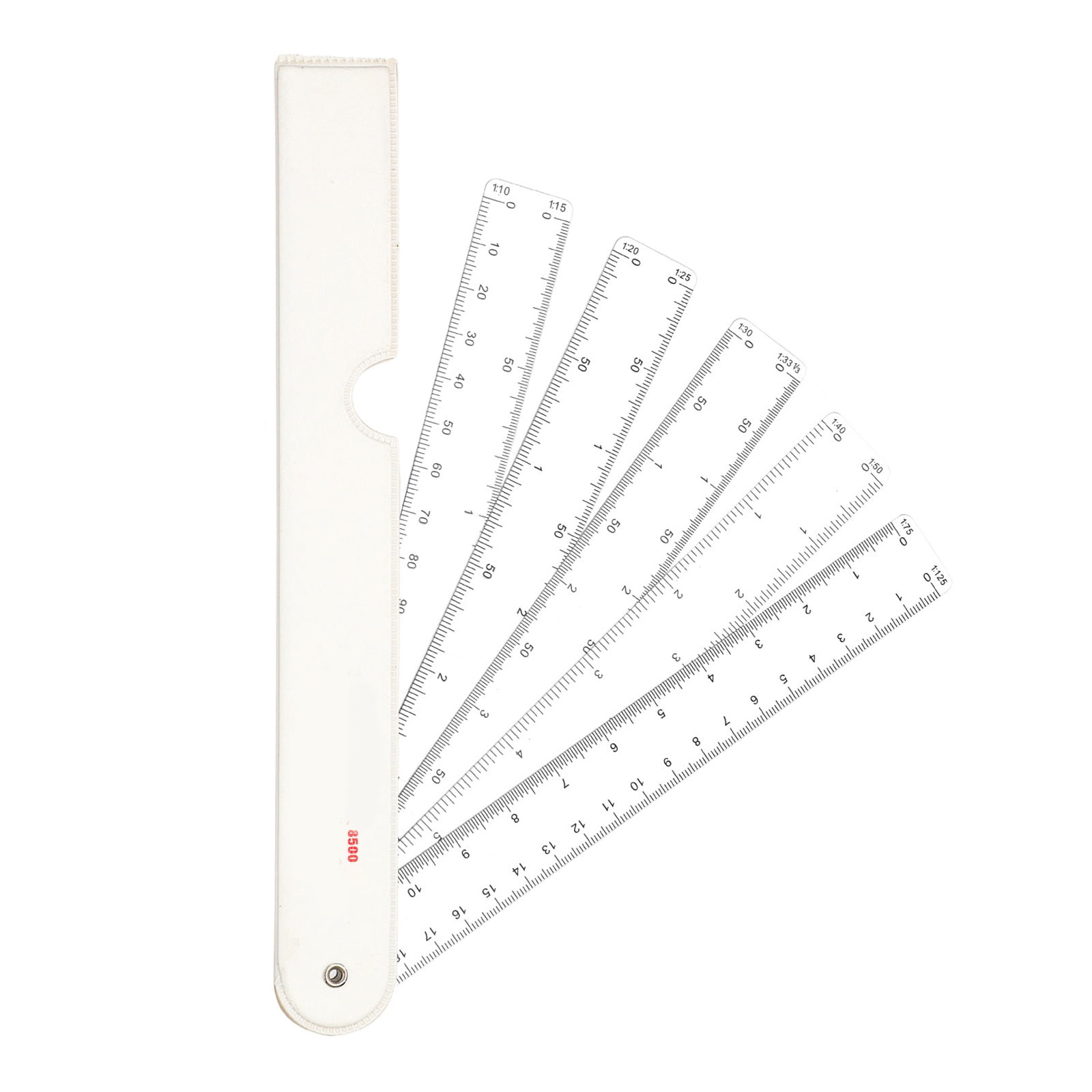 5b Fan Scale Ruler Fan Shaped Metric Scale Ruler Folding Engineering Ruler Measurement ...