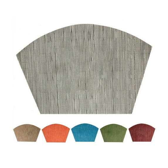 Fan-Shaped Placemats for Dining Table Durable Heat Resistant Washable Place Mat for Round Table Wedge Shaped Placemats