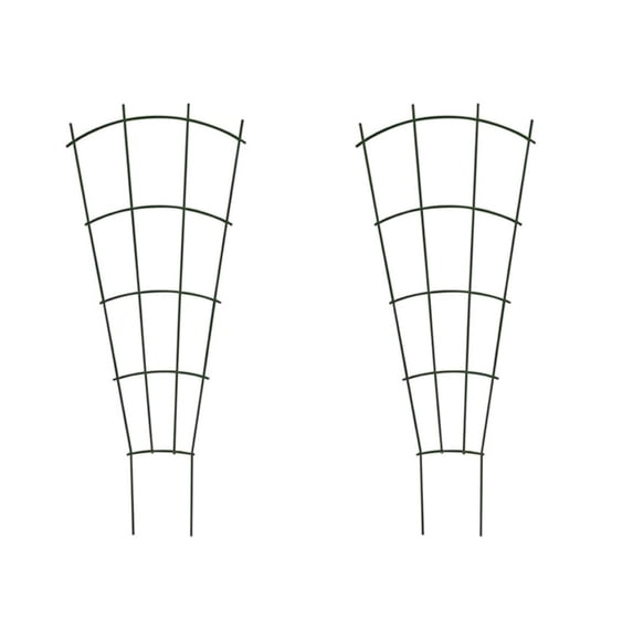 Fan-Shaped Plant Trellis,2Pc Garden Trellis for Climbing Plants, Black Plant Support for Potted Vines, Roses, Ivy, Clematis, Indoor Outdoor Plant Trellis for Garden