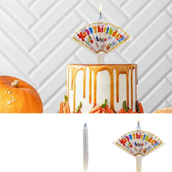 Fan-Shaped Surprise Banner Candles With Linked Image - Festive Decor For Birthdays, Weddings, Home Gatherings, Party Celebrations - Ideal For Event Styling, Table Settings,