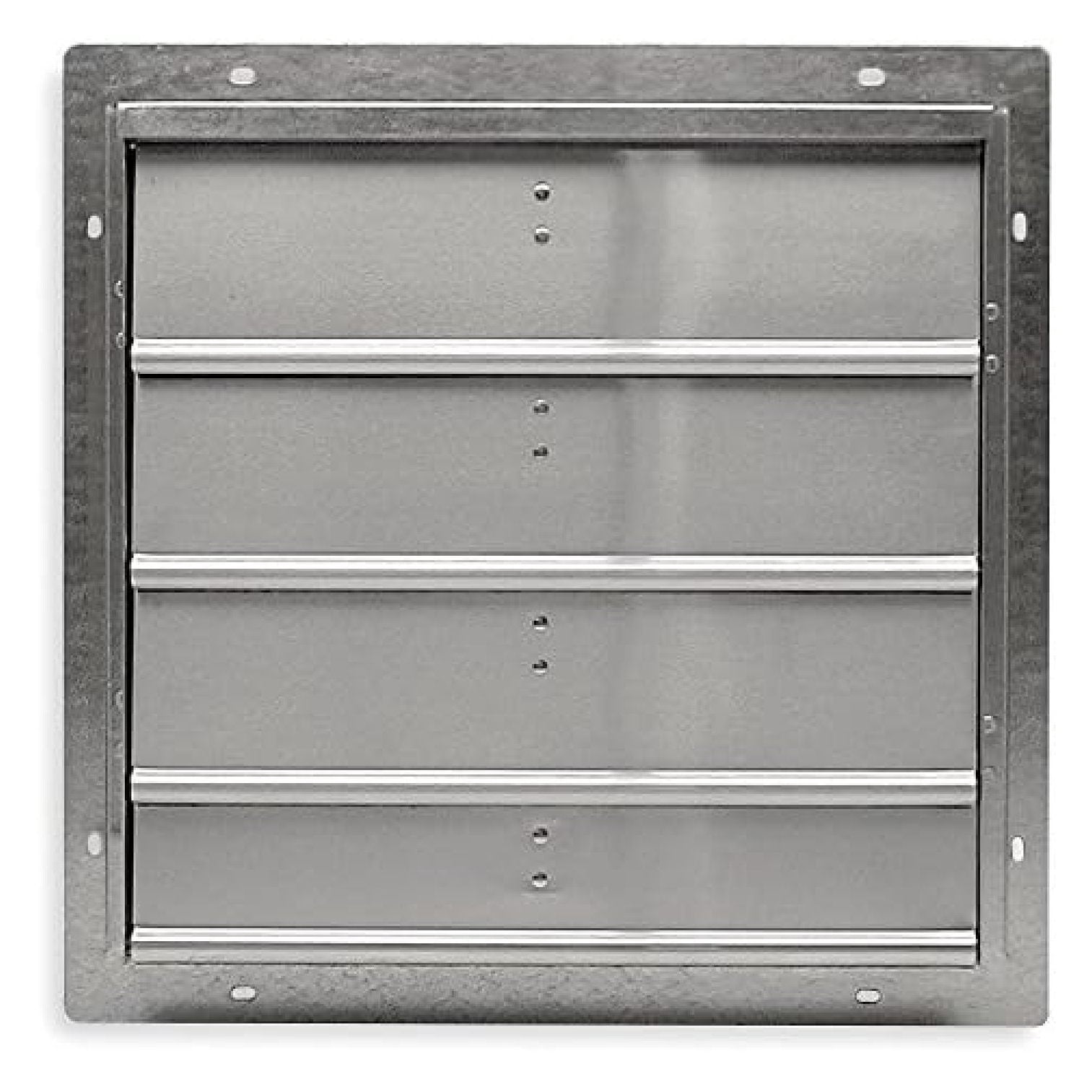 Fan Shutter, 24 In, Mill Finish Aluminum