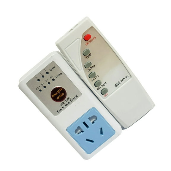 Fan Socket with Remote Wireless Plug Outlet Remote Switchs Ceiling Fan Controller for LED Lamps and Household Appliances