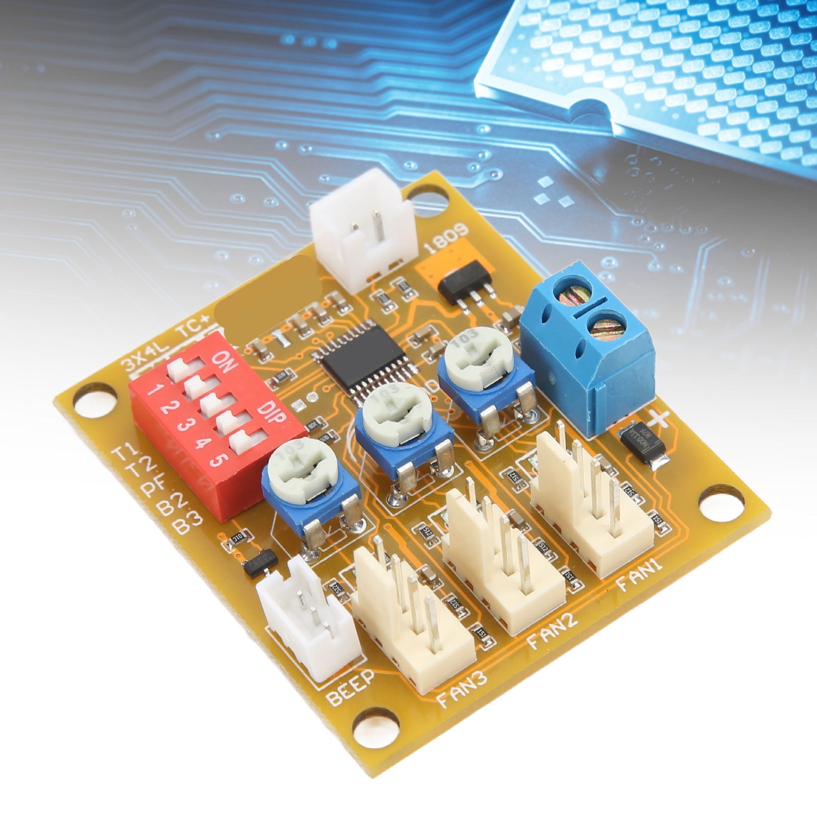 Fan Speed Control Board, PWM Fan Temp Control Module Manual Regulation