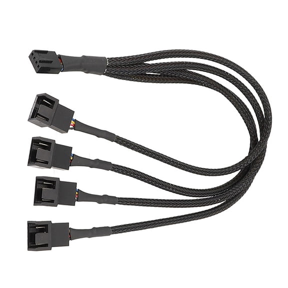 Fan Splitter PC Fan Splitter 4 Pin Fan Splitter Cable PC Case Fan Header Splitter for Computer Fan Splitter 3/4 Way