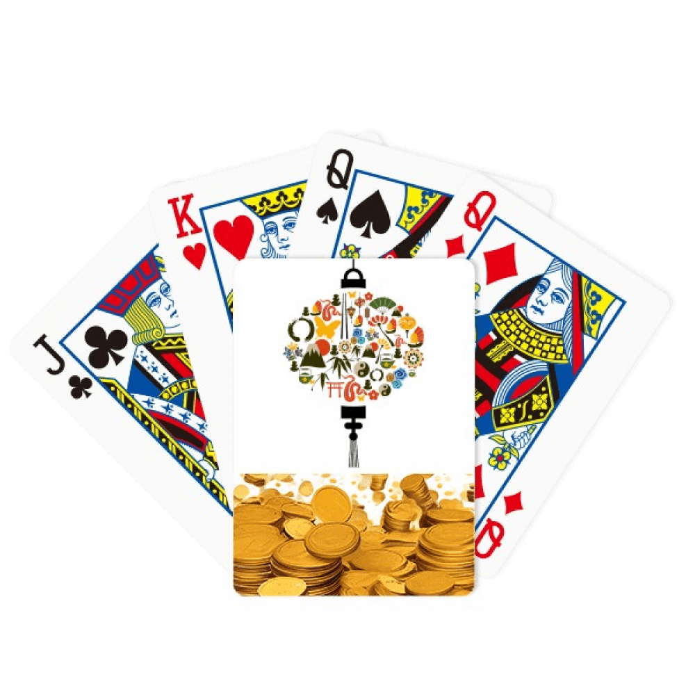 Fan  Taiji Teapot Mountain Gold Playing Card Classic Game