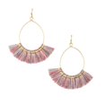 thumbnail image 1 of Fan Tear Drop Dangle Earrings, Multicolor 1, 2-Inch, 1 of 1