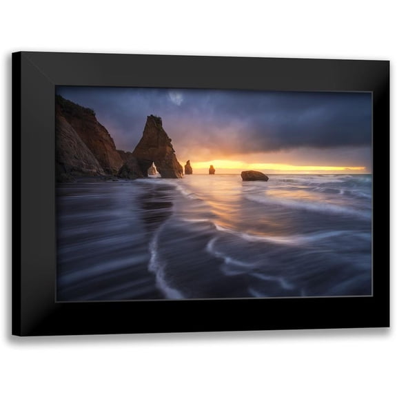 Fan, Tim 14x11 Black Modern Framed Museum Art Print Titled - Raging Tide