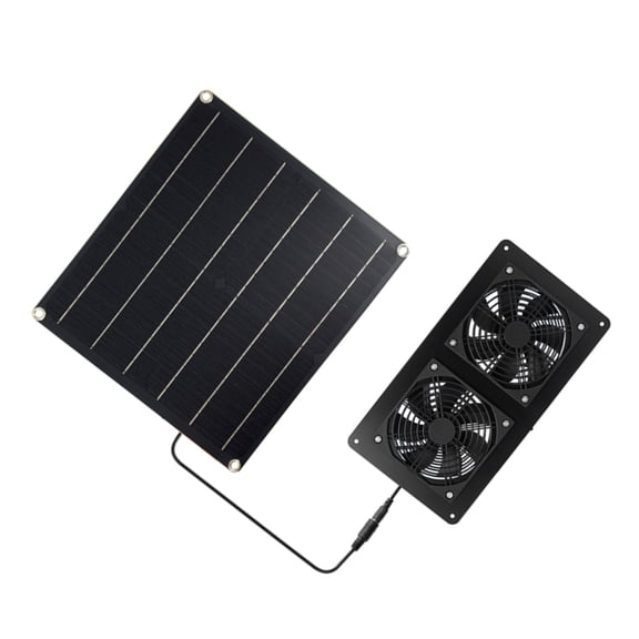 Fan Ventilation Fan For Pet Cages 2x3W High-Efficiency DC 12V Solar Panel With 3 Meter On/Off Cable