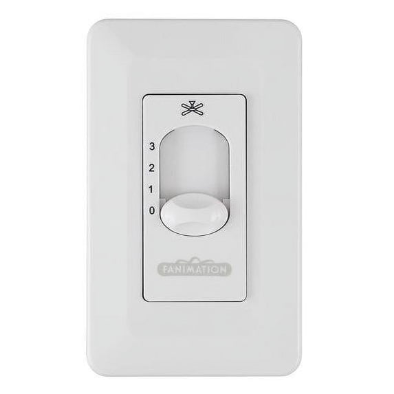 Fanimation CW1WH Wall Mount Fan Only with Slide Control in White,