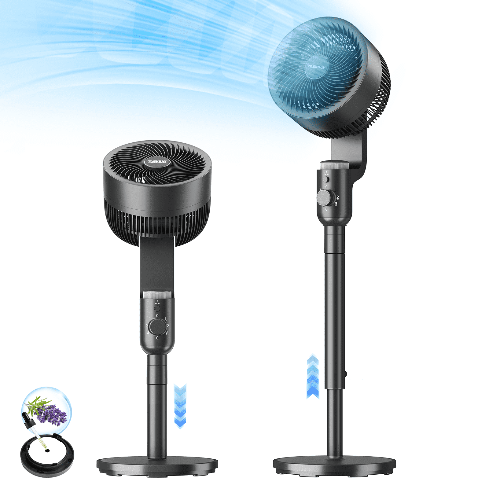 Fan for Bedroom,Quiet Pedestal Fan ,120°+90° Omni-Directional Oscillating Fans,Height Adjustable Floor Air Circulator Fans,for Home Office