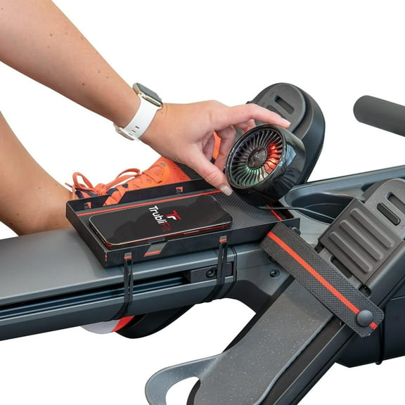 Fan for Peloton Row - Row Phone Tray - Accessories for Peloton Row - Free Cup Holder Inserts - No Batteries or Charging Required (Peloton Row)