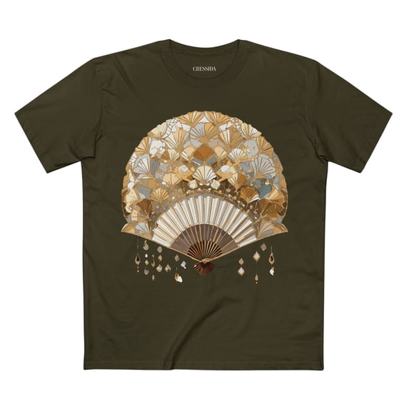 Fan shirt, Shirt with Fan, Tee Shirt with Antique Fan