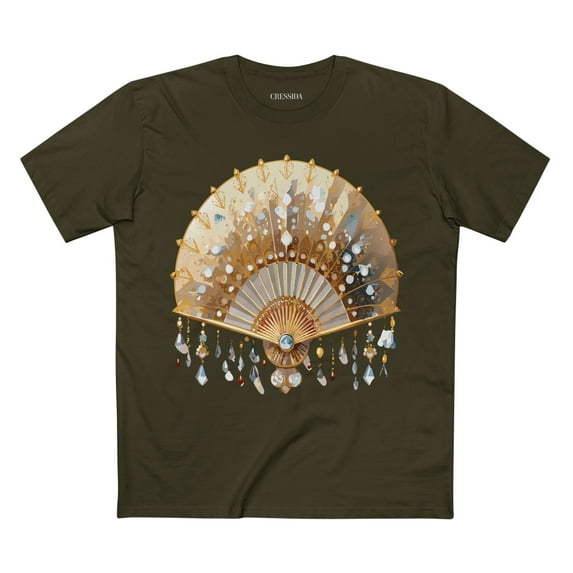 Fan shirt, Shirt with Fan, Tee Shirt with Antique Fan