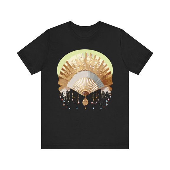 Fan shirt, Shirt with Fan, Tee Shirt with Gold Blower