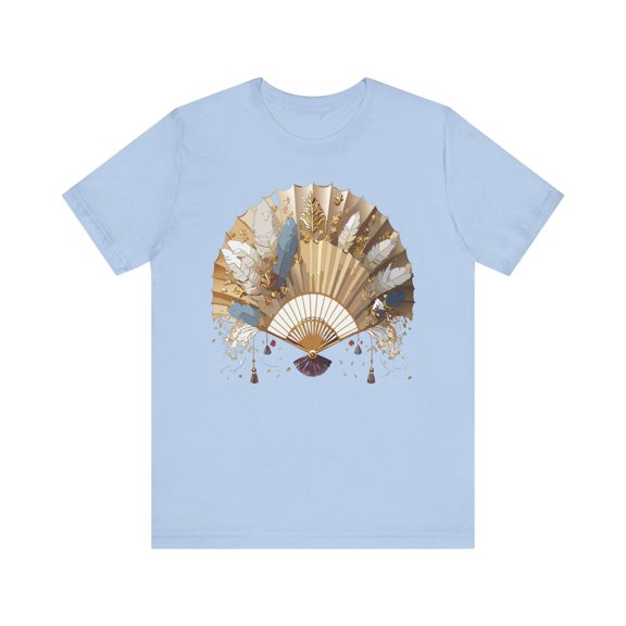 Fan shirt, Shirt with Fan, Tee Shirt with Gold Blower