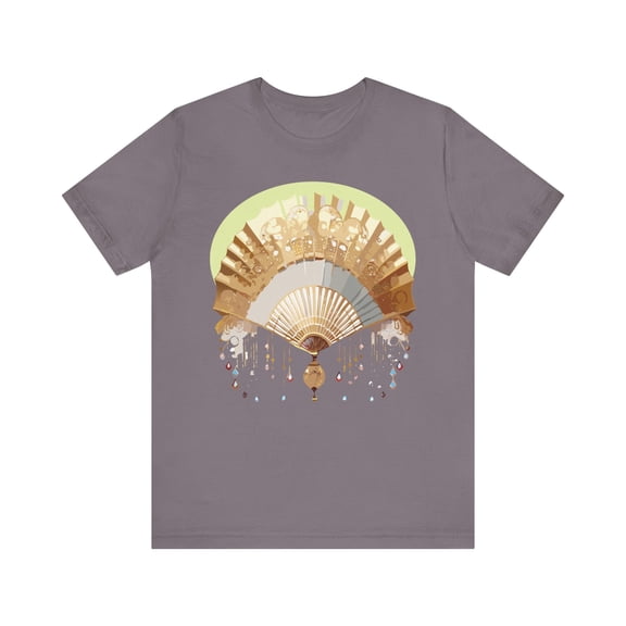 Fan shirt, Shirt with Fan, Tee Shirt with Gold Blower