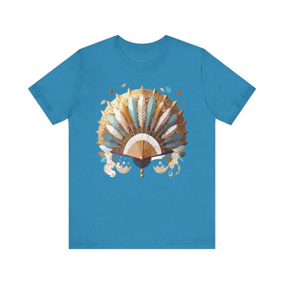 Fan shirt, Shirt with Fan, Tee Shirt with Gold Blower
