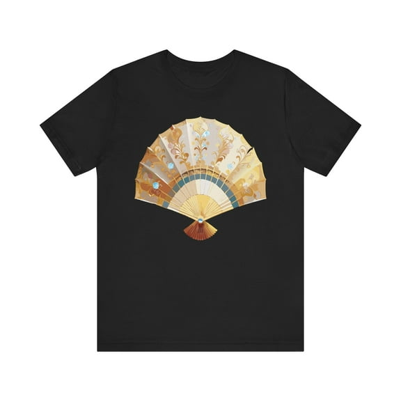 Fan shirt, Shirt with Fan, Tee Shirt with Gold Blower