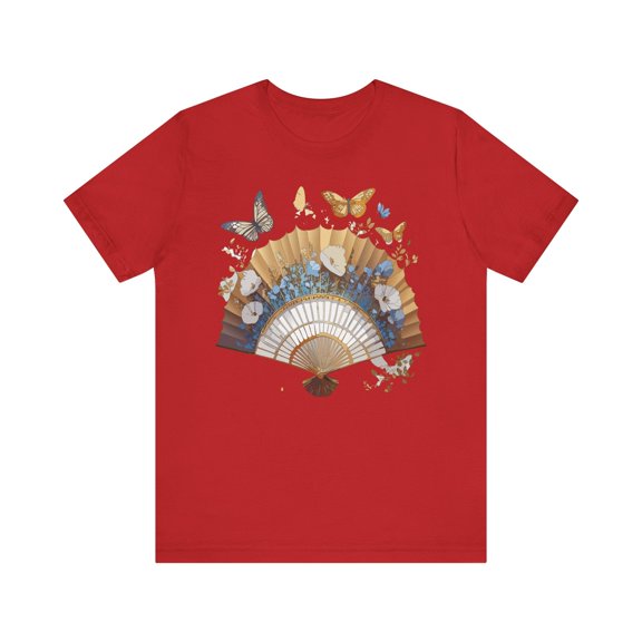 Fan shirt, Shirt with Fan, Tee Shirt with Gold Blower