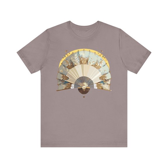 Fan shirt, Shirt with Fan, Tee Shirt with Gold Blower