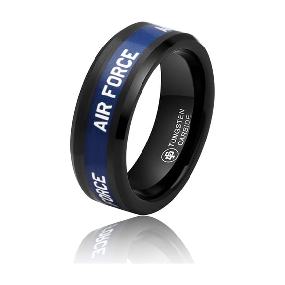FanDrip Air Force Falcons Tungsten Ring