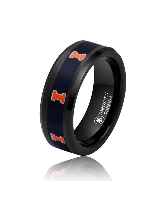 Illinois Fighting Illini Tungsten Ring