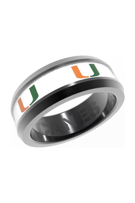 Miami Hurricanes Tungsten Ring