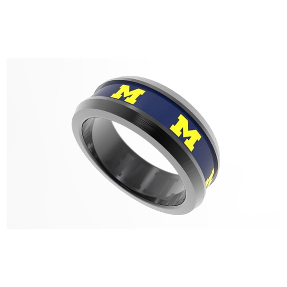 FanDrip Michigan Wolverines Tungsten Ring
