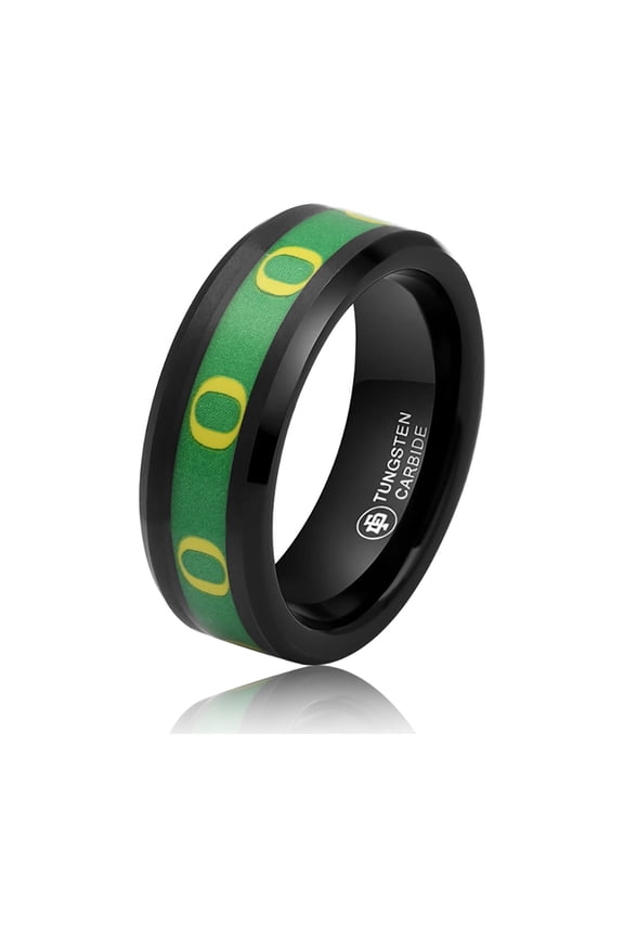 Oregon Ducks Tungsten Ring