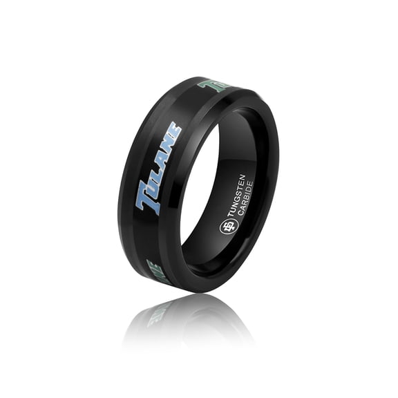 FanDrip Tulane Green Wave Tungsten Ring