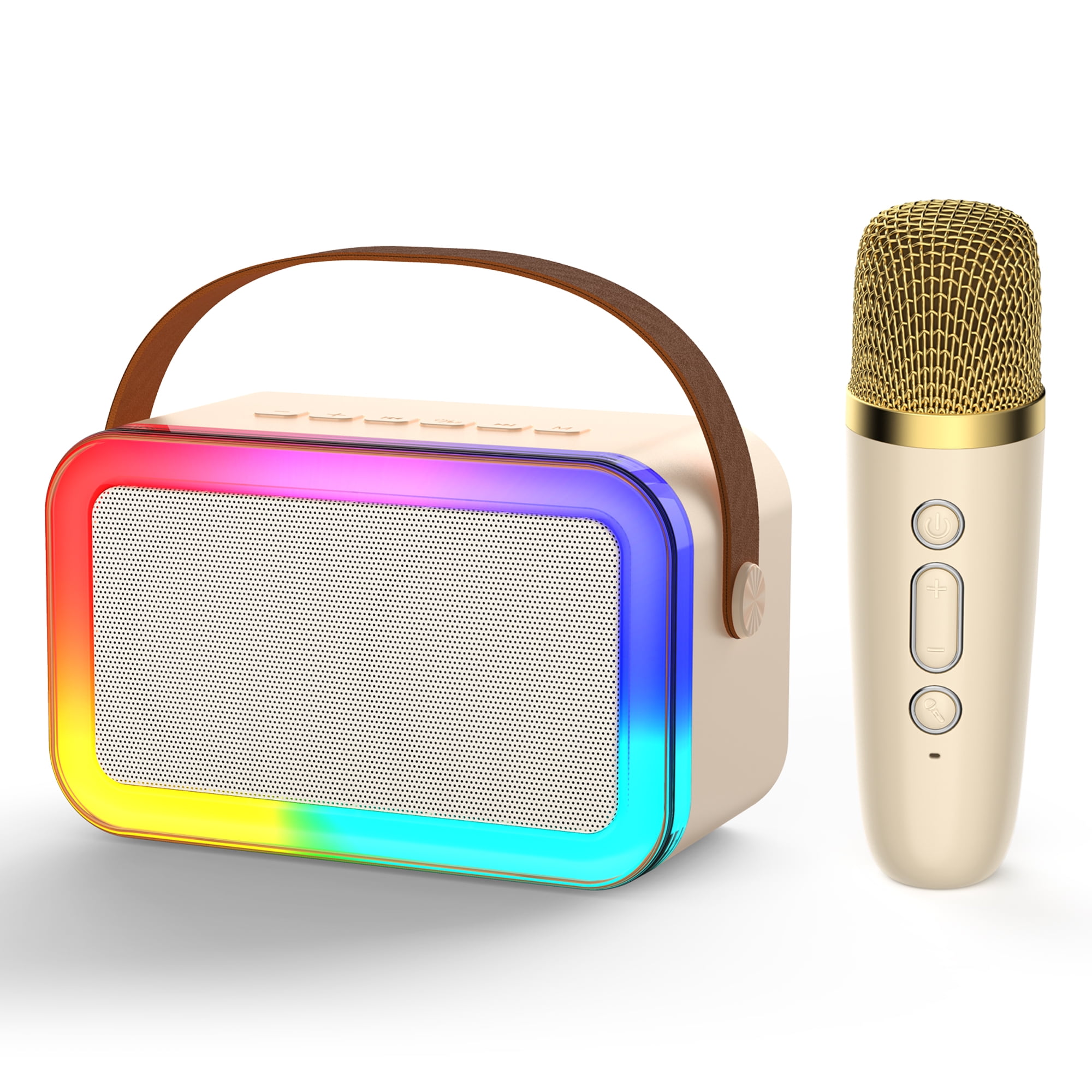 FanFun Karaoke Machine, Portable Karaoke Speaker Bluetooth with Mic, Rgb Lights, Mini Karaoke Machine for Kids and Adult
