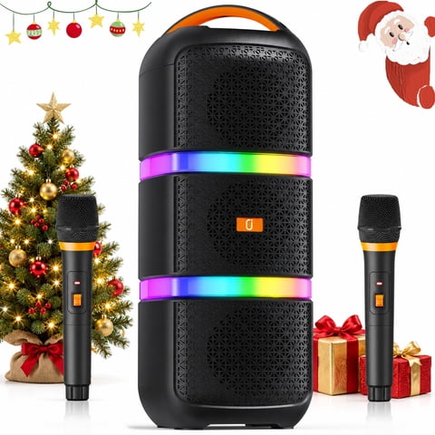 JYX Bluetooth Speaker with Microphone, Portable Party Speaker with 40W Subwoofer, Rgb Lights, T29-T