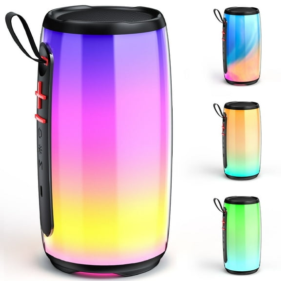 FanFun Portable Speaker, Bluetooth Speaker with Lights, Outdoor Speakers with Deep Bass, Outdoor Powerful Speakers, Waterproof Speaker, D21