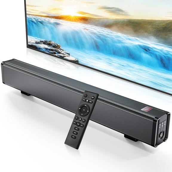 FanFun Sound Bar for TV, 2.0 Channel Surround Sound Bar with Bluetooth and HDMI-ARC Connectivity, Soundbar with Bass Reflex Speaker