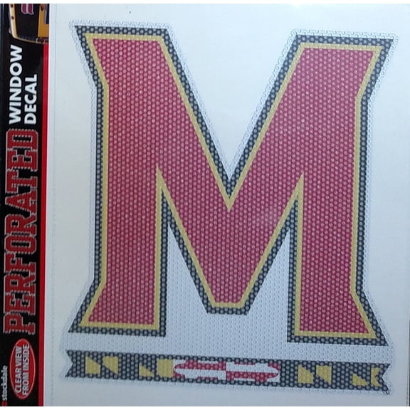 FanNut.com Maryland Terrapins SD Medium 8" Perforated Auto Window Film Decal University of