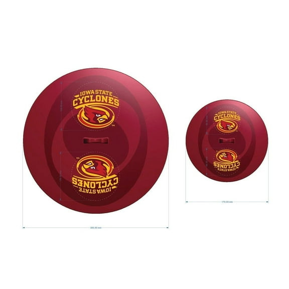 FanPans Team Logo Silicone Lid Set, 2 Pack - NCAA Iowa State Cyclones