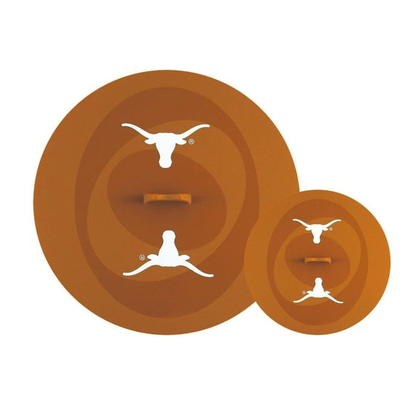 FanPans Team Logo Silicone Lid Set, 2 Pack - NCAA Texas Longhorns